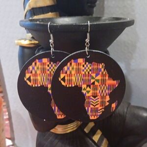 Kente Print Africa Earrings